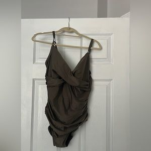 Calvin Klein bronze color one piece bathing suit